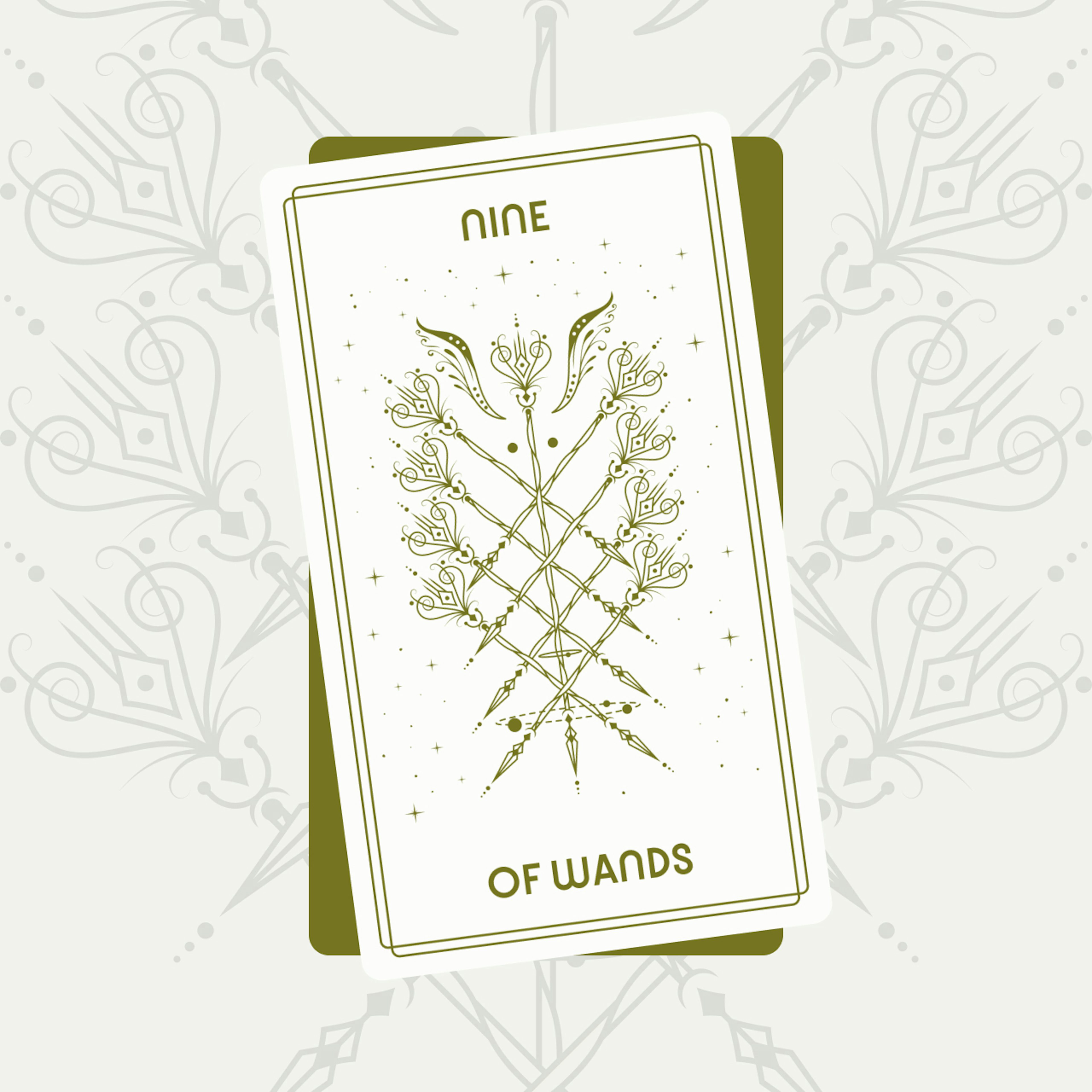 Nine of Wands Tarot Card