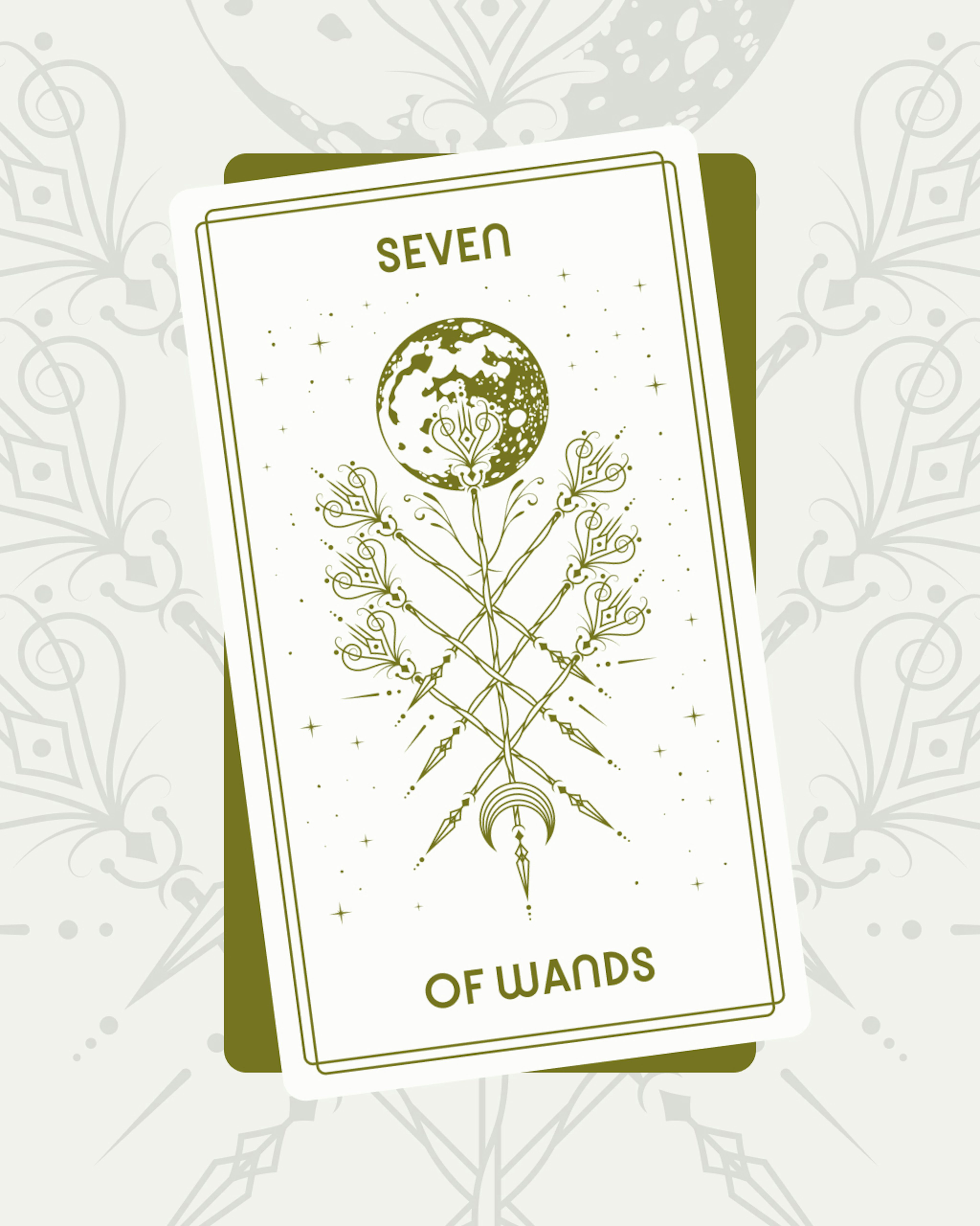 Seven of Wands Tarot Card