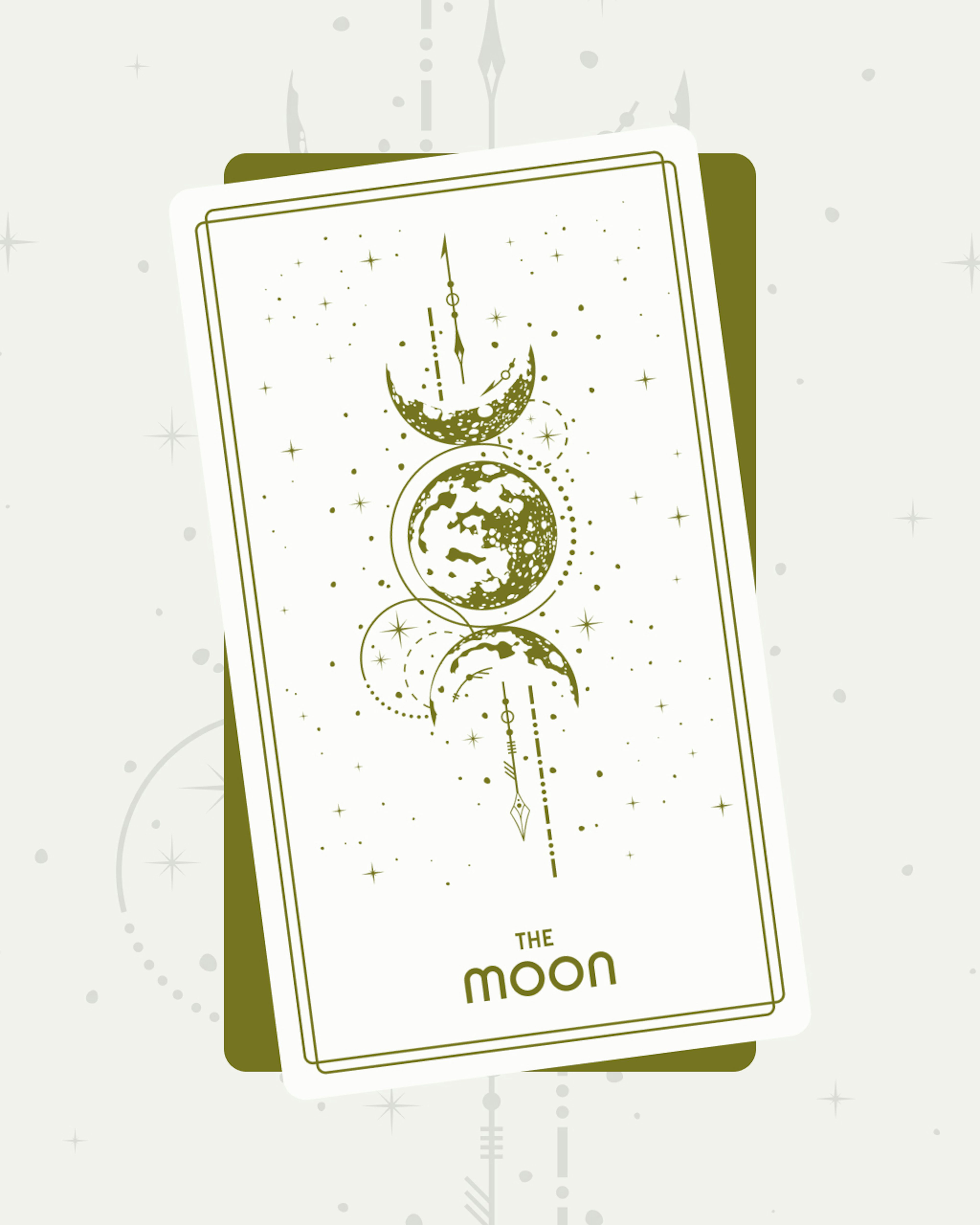 The Moon Tarot Card (Major Arcana #18)