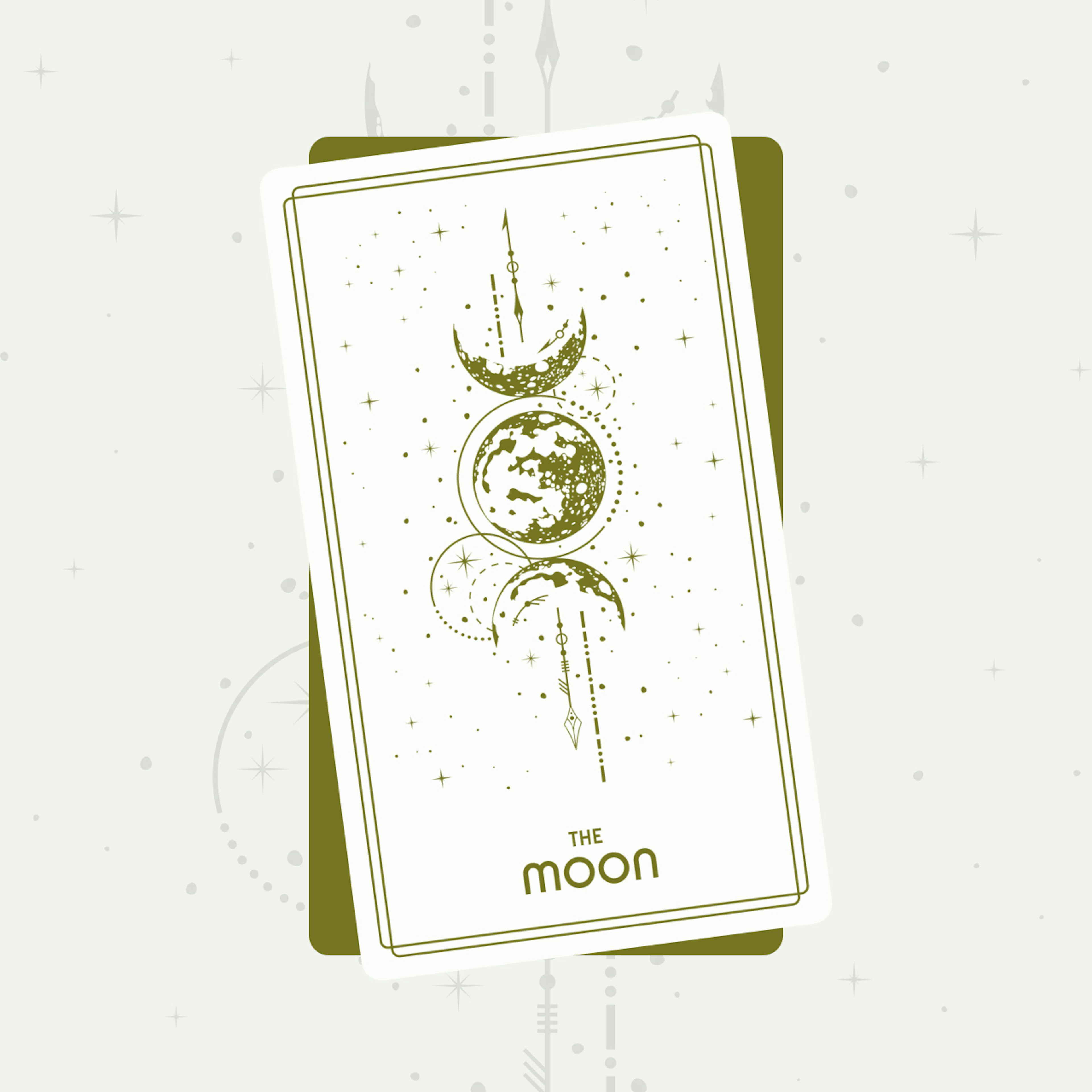The Moon Tarot Card (Major Arcana #18)