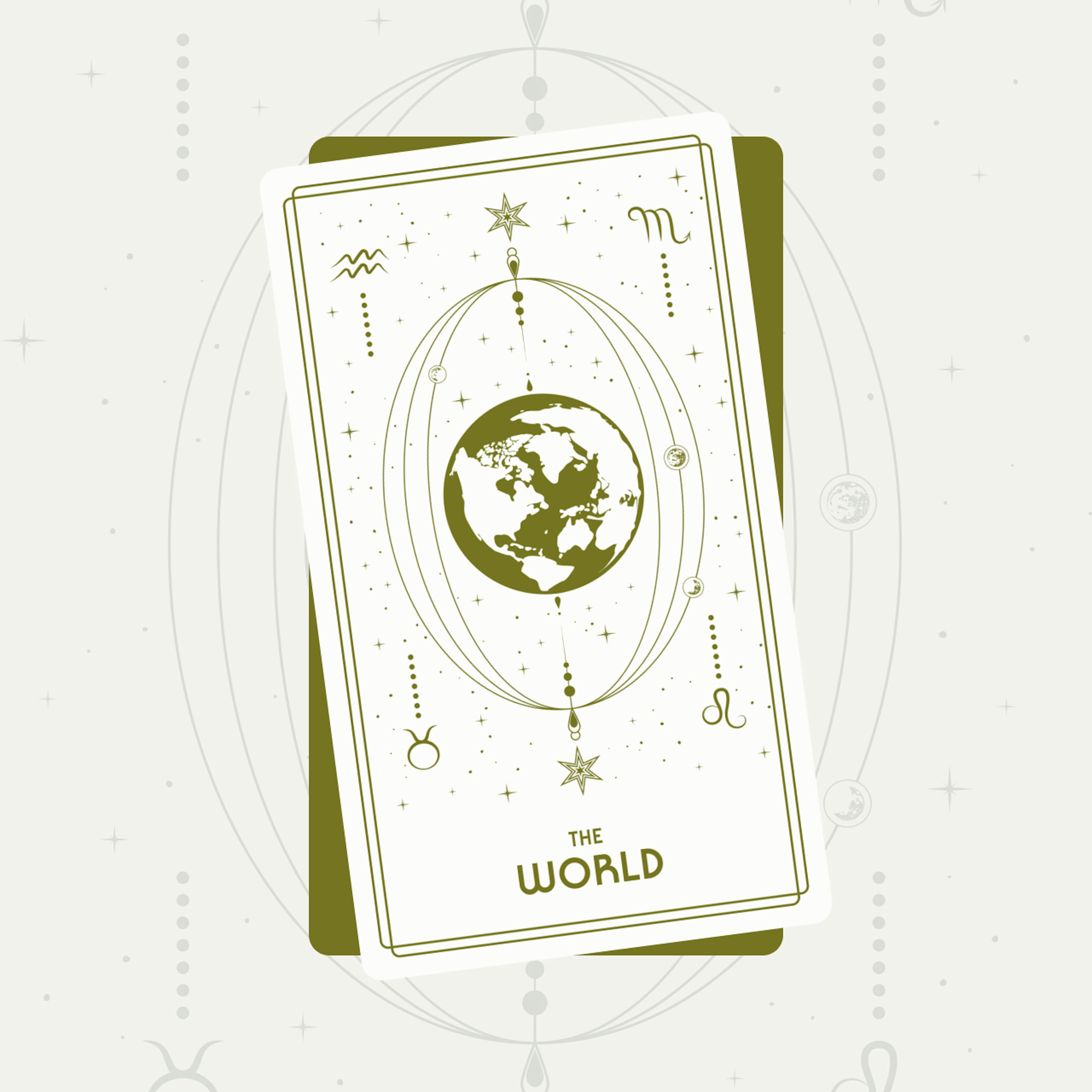 The World Tarot Card (Major Arcana #21)
