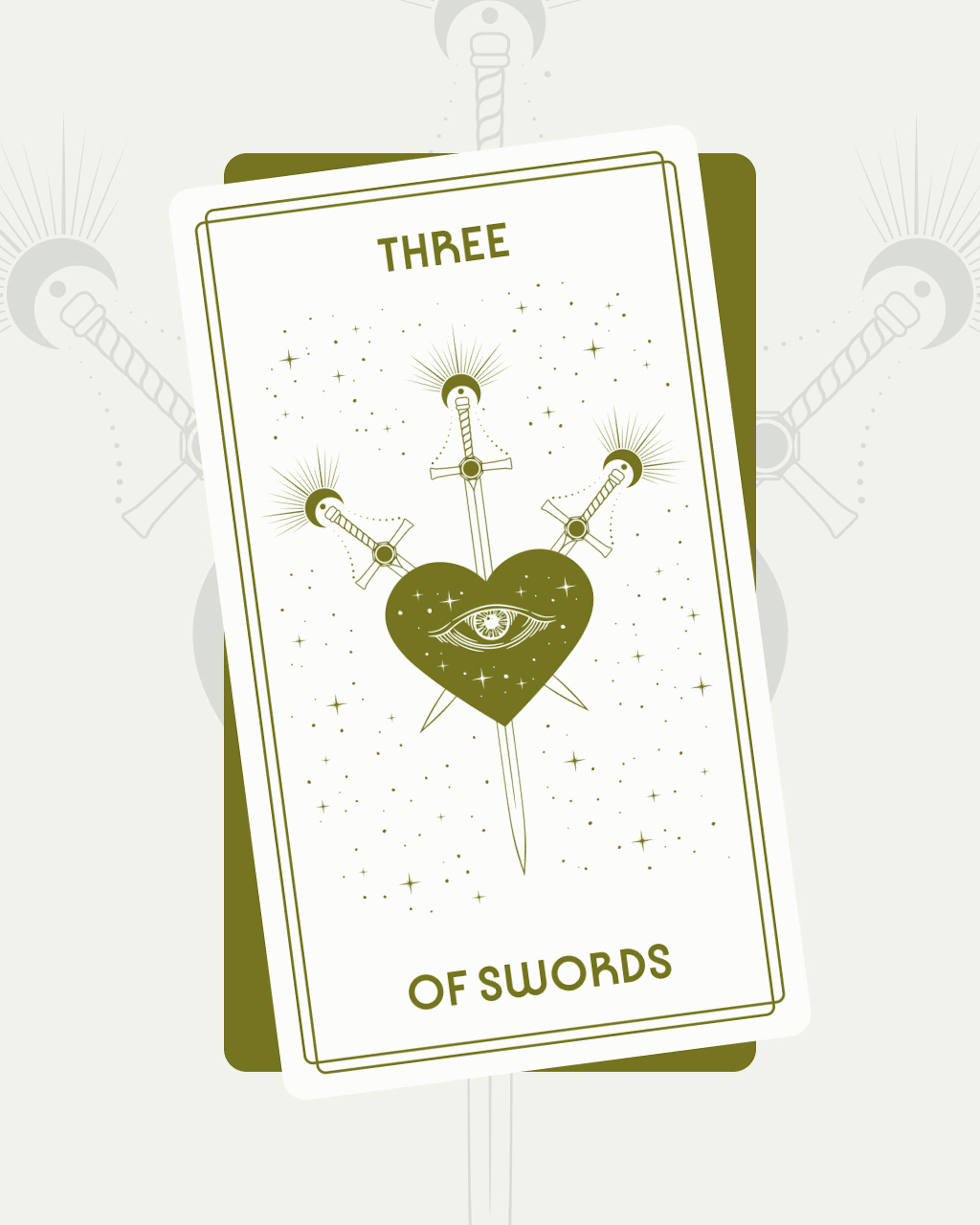 Three of Swords Tarot Card